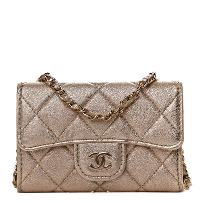 Chanel Metallic Lambskin Quilted Belt Bag Gold 1 of 12