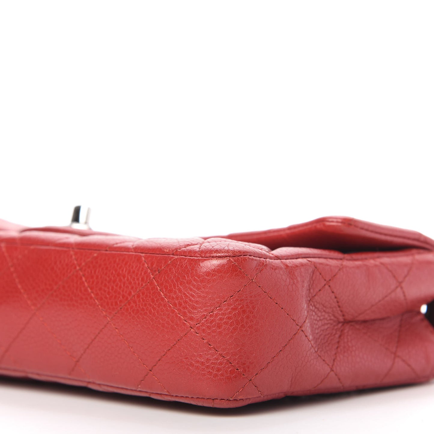 Caviar Quilted East West Flap Red