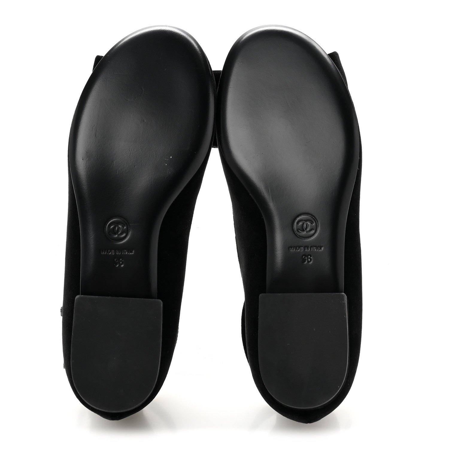 Chanel Velvet Strass CC Bow Mary Jane Flats 36 Black 6 of 10