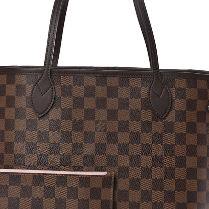 Louis Vuitton Damier Ebene Neo Neverfull MM Rose Ballerine 7 of 9