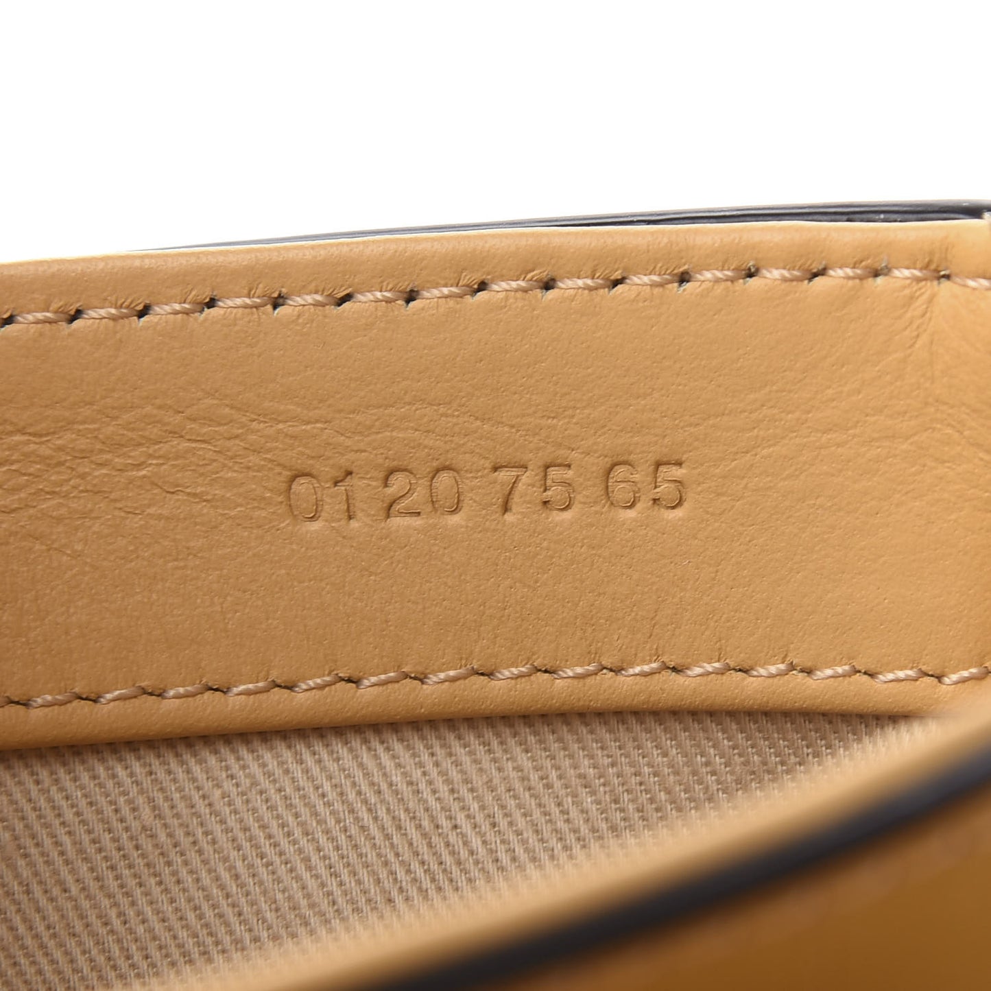 Calfskin Crocodile Embossed Mini C Double Carry Honey Gold