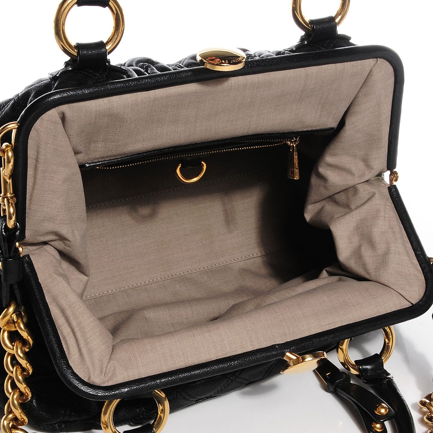Calfskin Quilted Stam Black