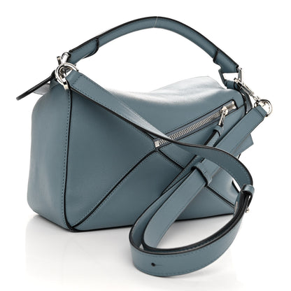 Loewe Calfskin Small Puzzle Bag Stone Blue 3 of 10
