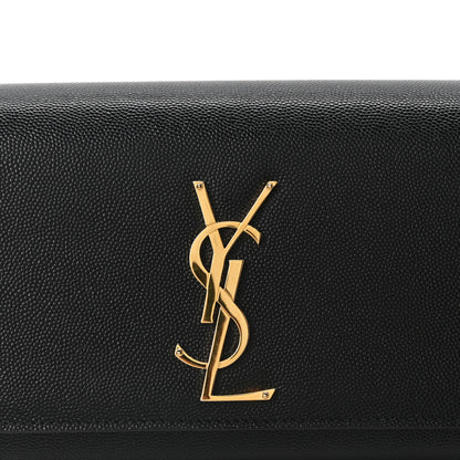 Saint Laurent Grain De Poudre Monogram Cassandre Clutch Black 7 of 9