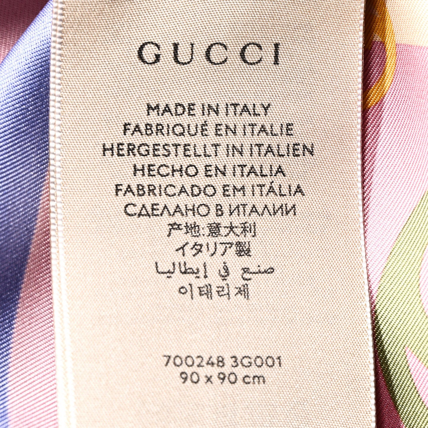Silk Twill GG Bubble Square Scarf Roseate