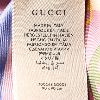 Gucci Silk Twill GG Bubble Square Scarf Roseate 3 of 3