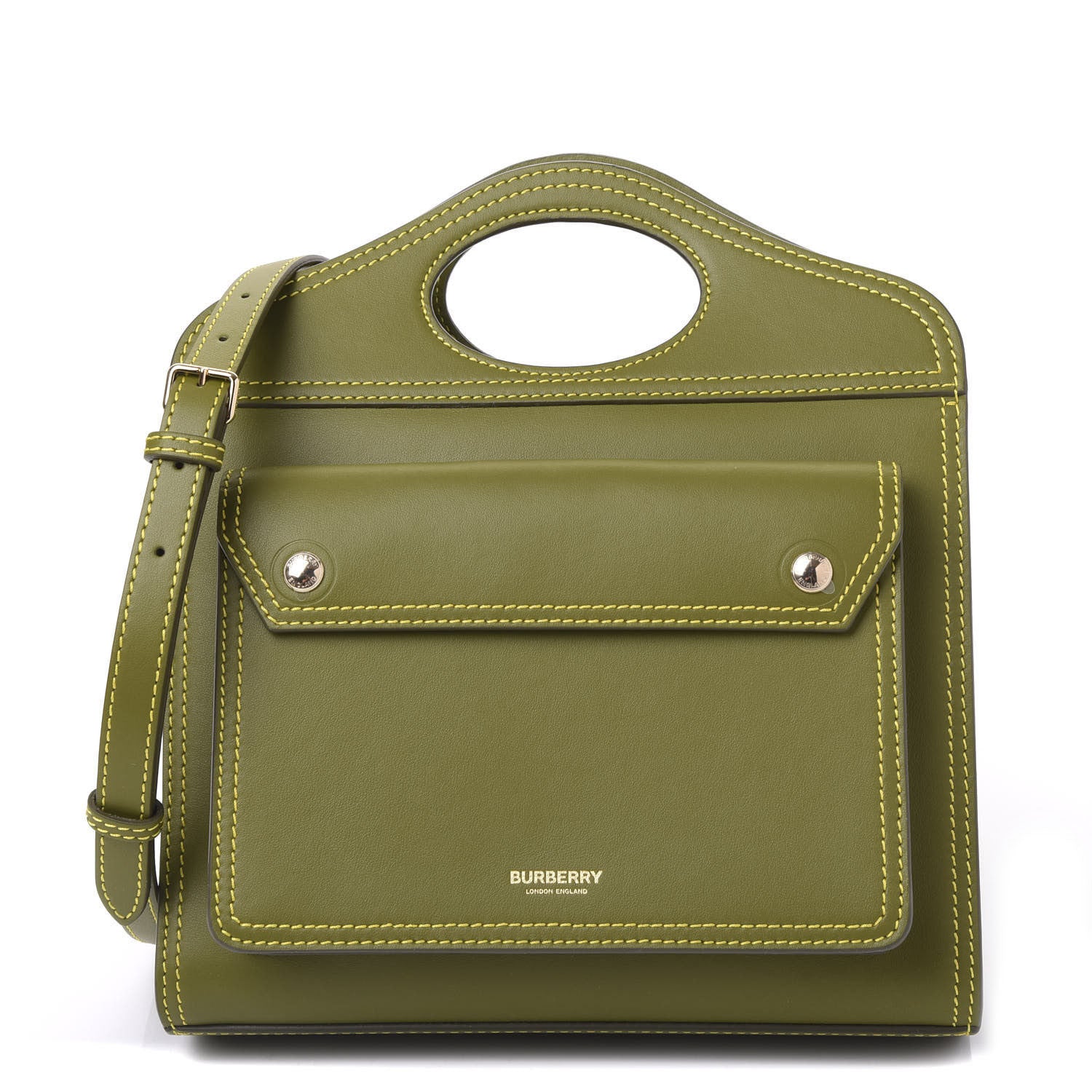 Burberry Smooth Calfskin Mini Pocket Bag Juniper Green 1 of 8