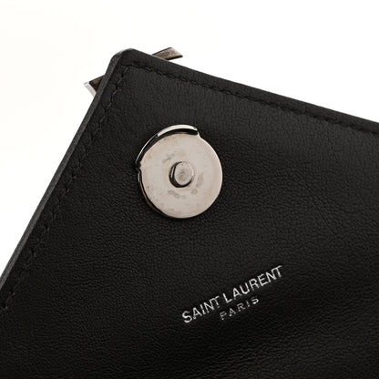 Saint Laurent Sheepskin Tri-Quilt Monogram Medium College Bag Coal 12 of 12