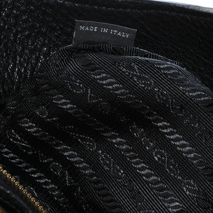 Prada Vitello Daino Pushlock Tote Black 6 of 10
