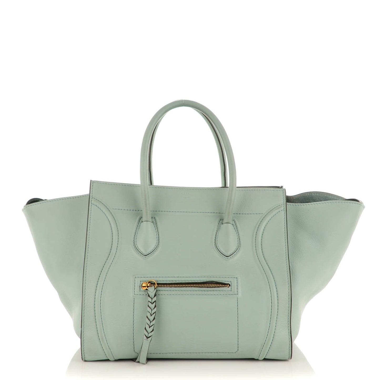 Supple Calfskin Medium Phantom Luggage Glacier