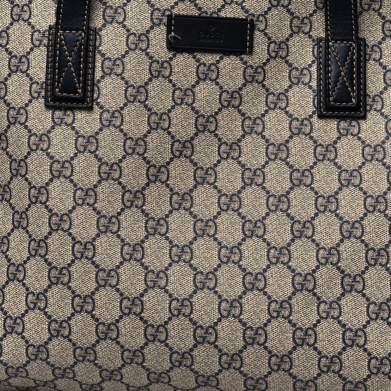 Gucci GG Supreme Monogram Medium Zippered Shopping Tote Navy 8 of 11
