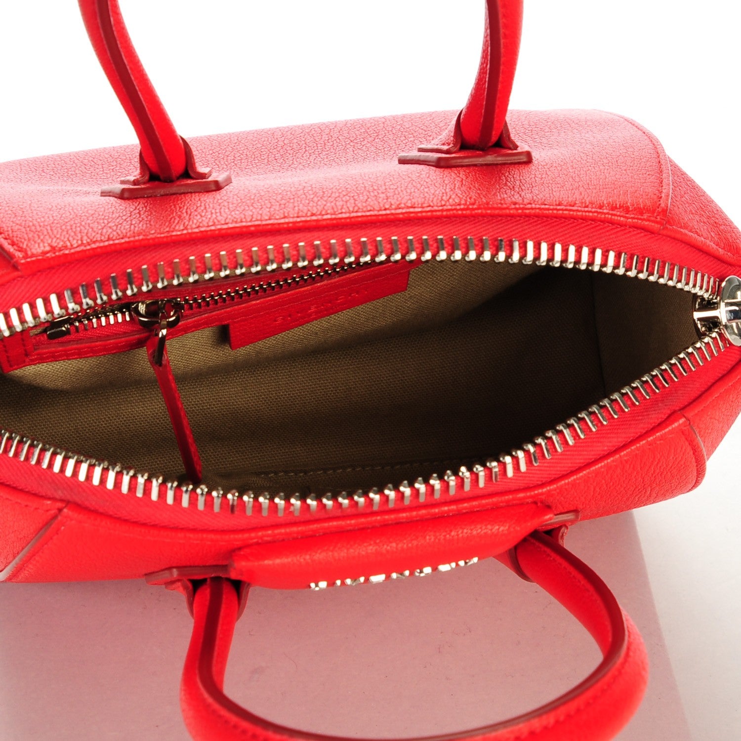 Givenchy Sugar Goatskin Mini Antigona Red 5 of 7