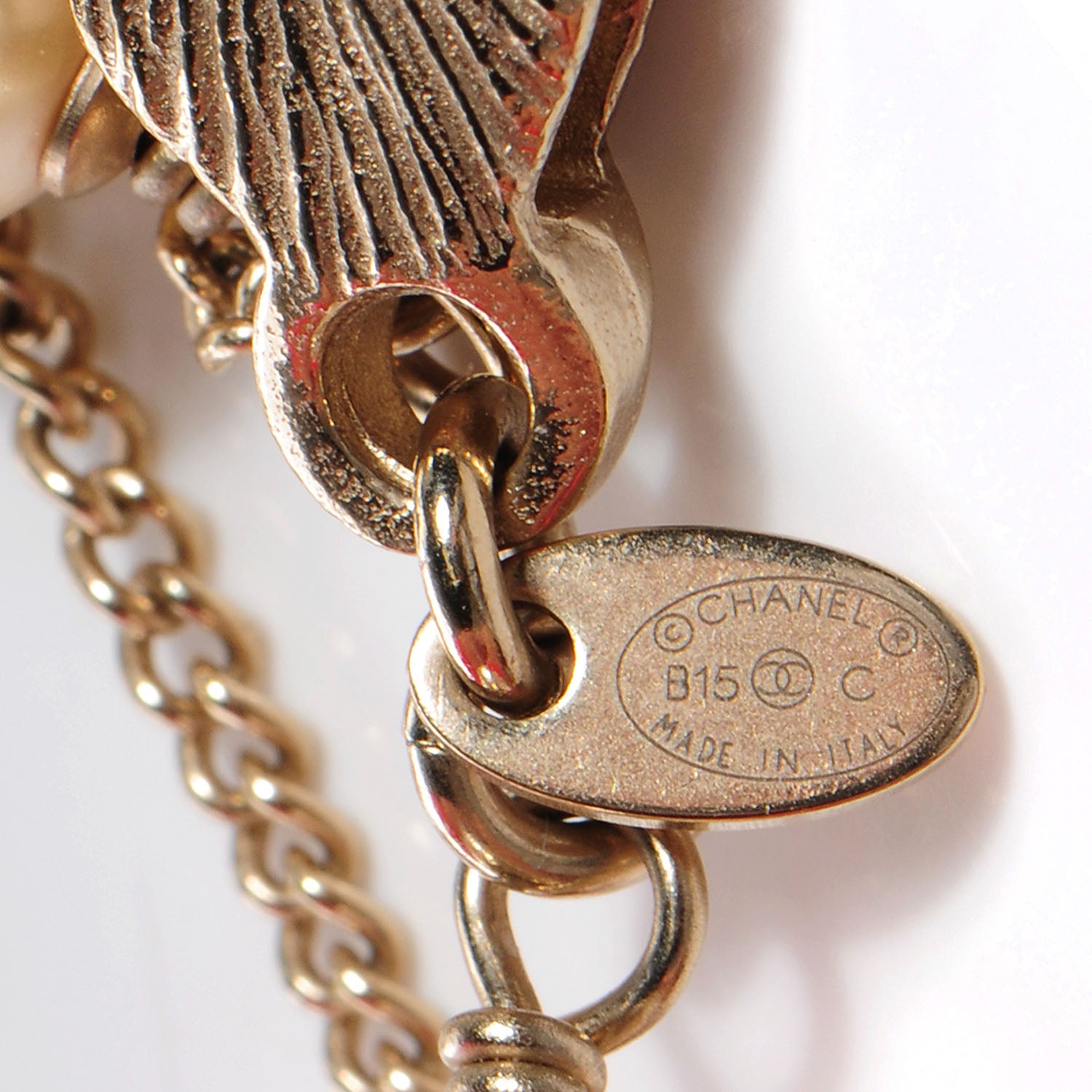 Chanel Crystal Pearl CC Long Necklace Gold 5 of 6