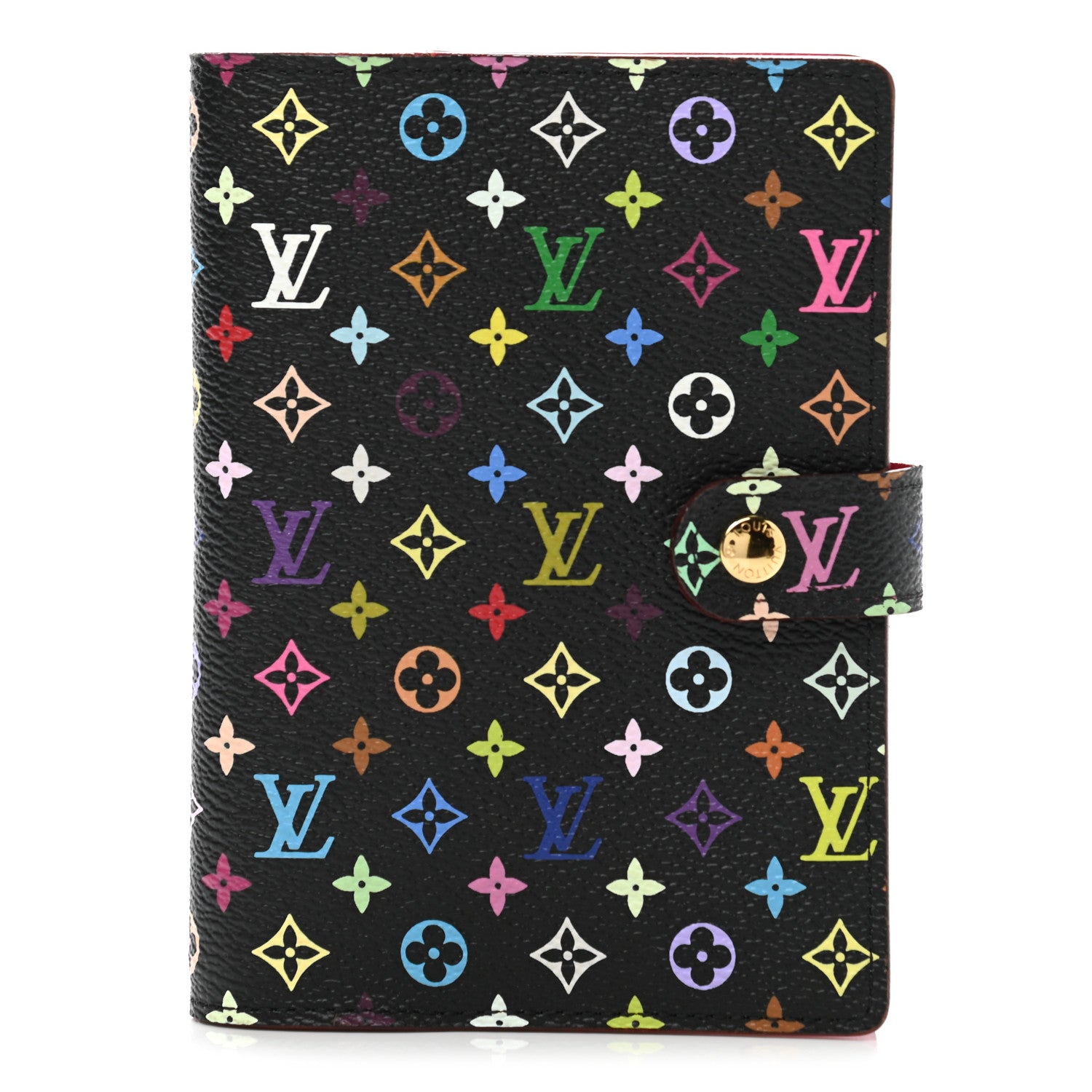 Louis Vuitton Monogram Multicolor Small Ring Agenda Cover Black Grenade 1 of 7