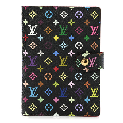 Louis Vuitton Monogram Multicolor Small Ring Agenda Cover Black Grenade 1 of 7