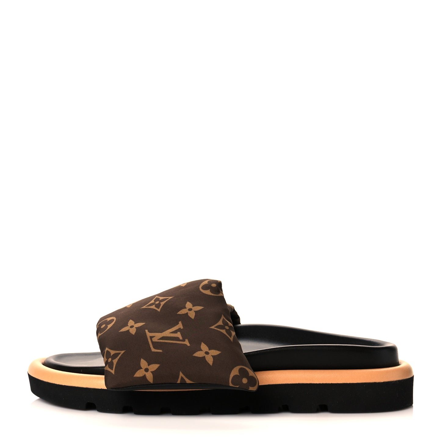 Nylon Monogram Pool Pillow Comfort Mule 37 Cacao Brown