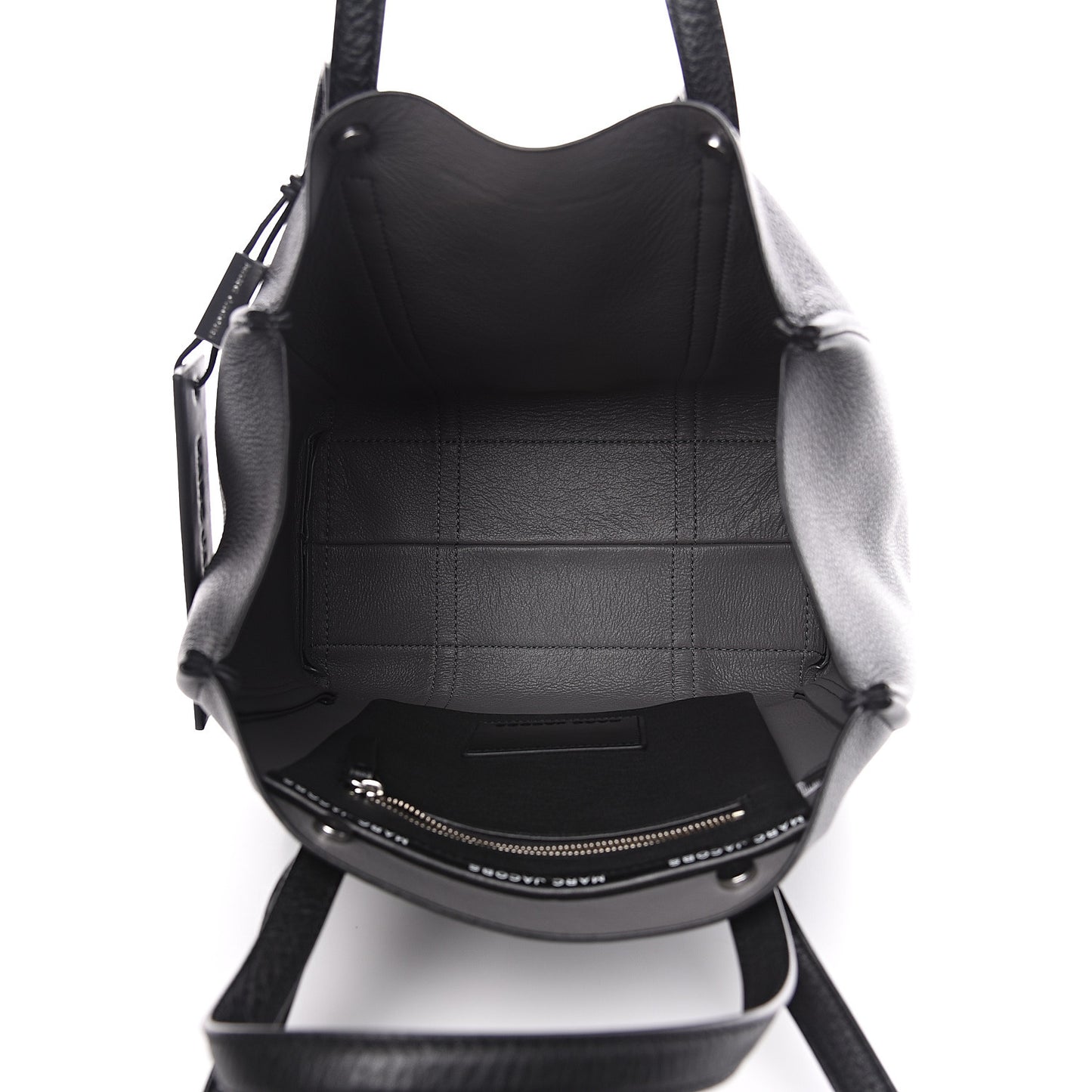 Grained Calfskin The Tag Tote Black