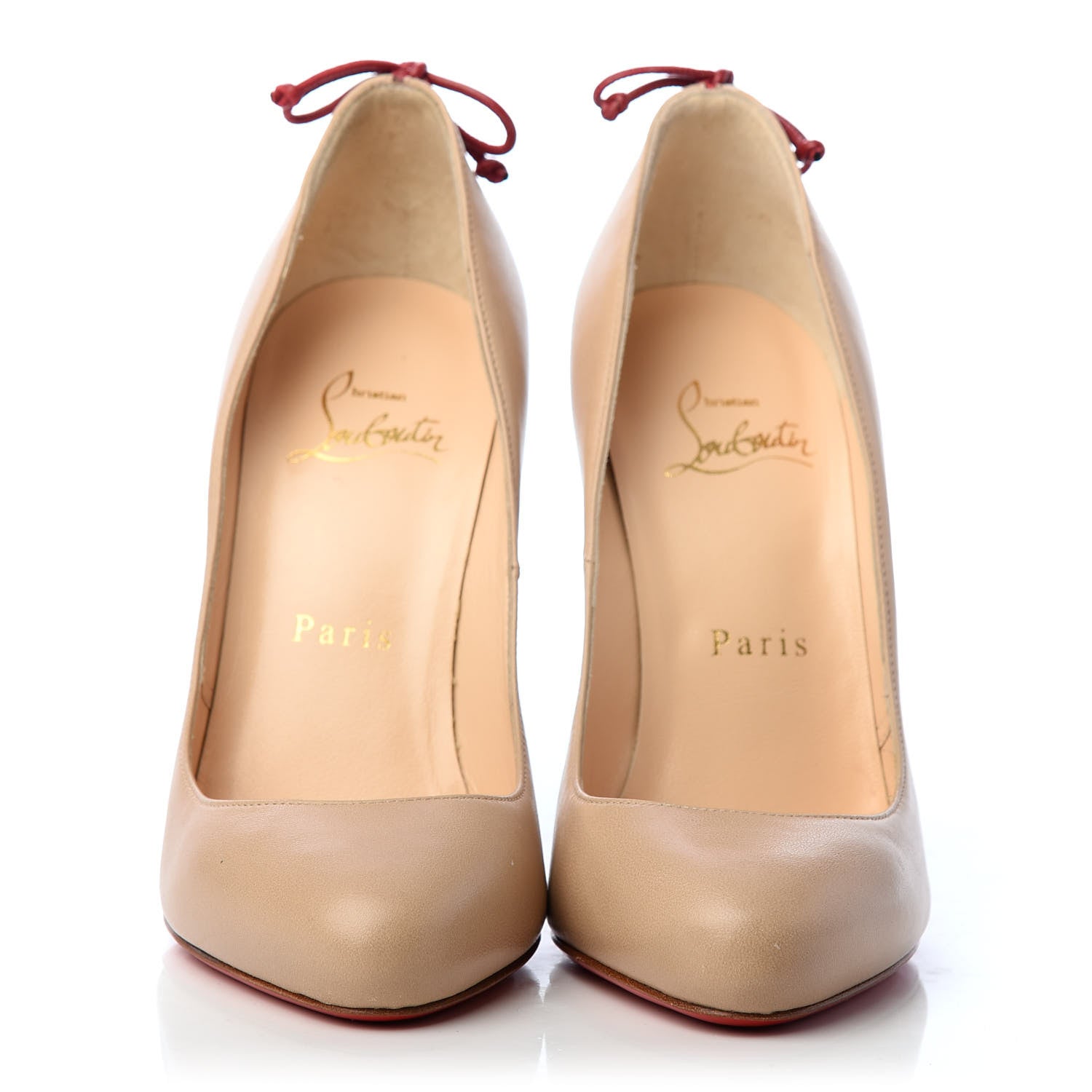 Christian Louboutin Nappa Very Gemma 100 Pumps 35.5 Nude 2 of 12