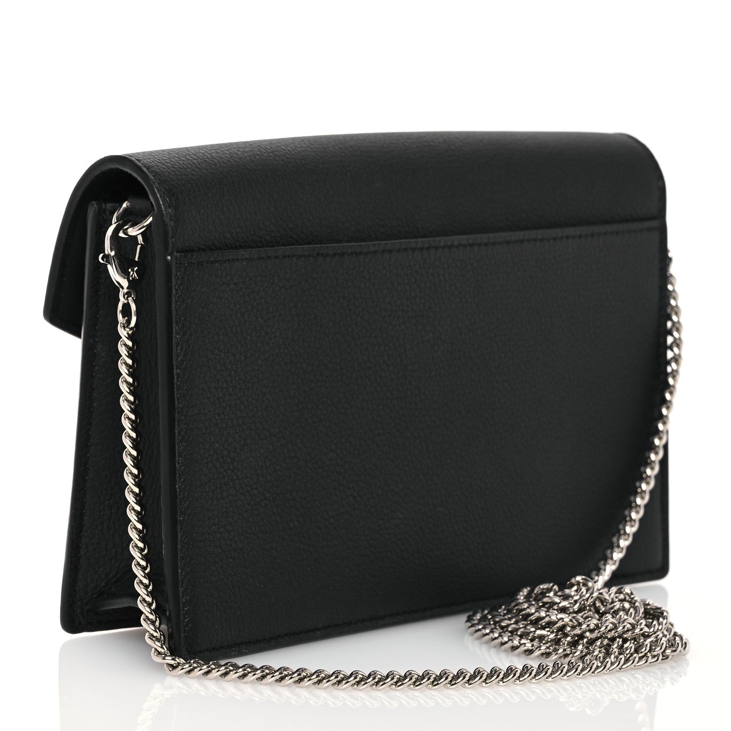 Louis Vuitton Calfskin My Lockme Chain Pochette Black 3 of 14