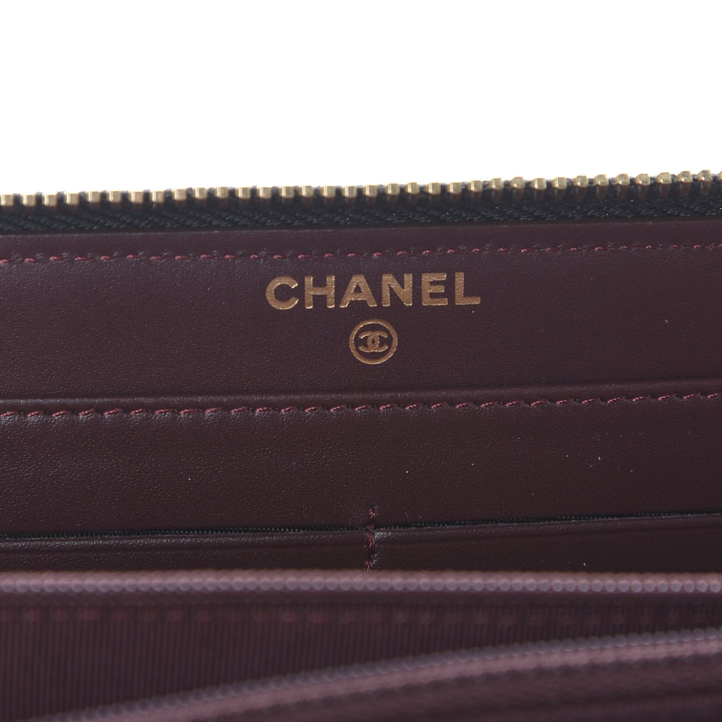 Caviar Quilted Large Gusset Zip Around Wallet Black