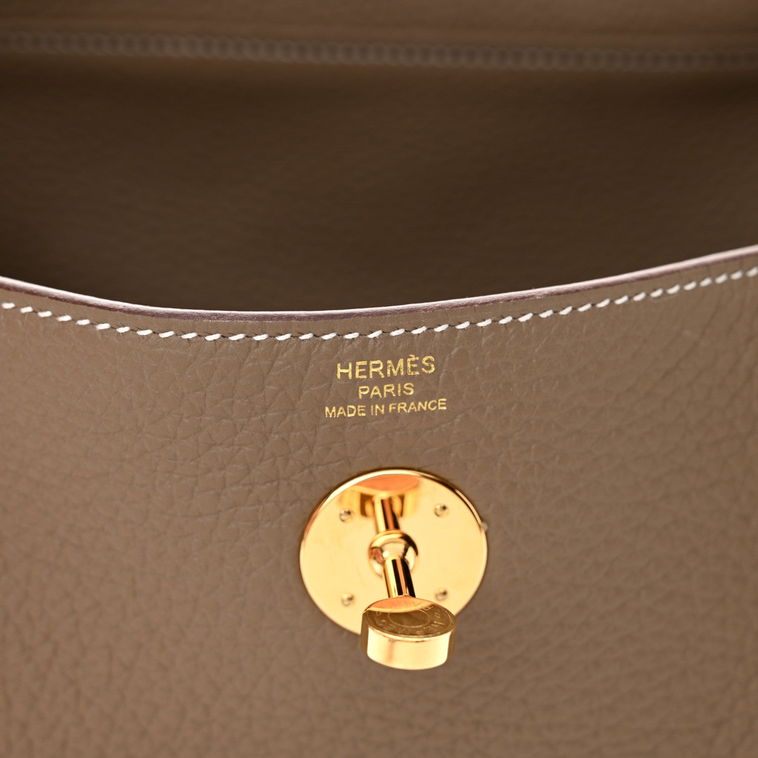 Hermes Taurillon Clemence Lindy 26 Etoupe 6 of 11