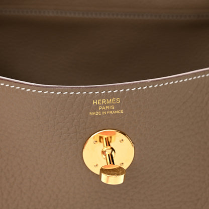 Hermes Taurillon Clemence Lindy 26 Etoupe 6 of 11