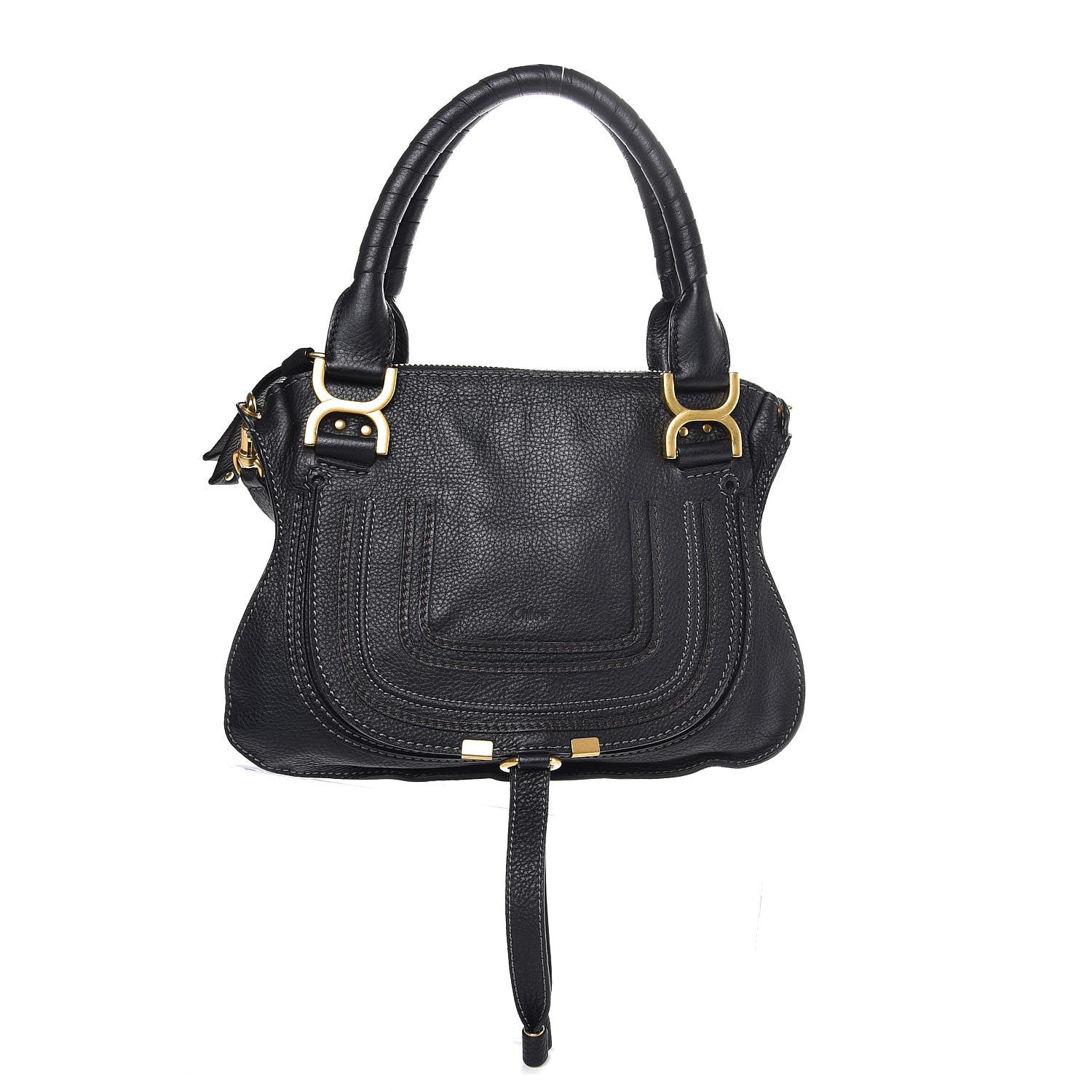 Chloe Calfskin Small Marcie Satchel Black 1 of 9