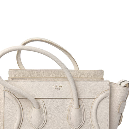 Celine Goatskin Micro Luggage White 6 of 11