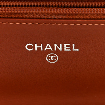 Chanel Caviar Timeless CC Wallet On Chain WOC Orange 6 of 10