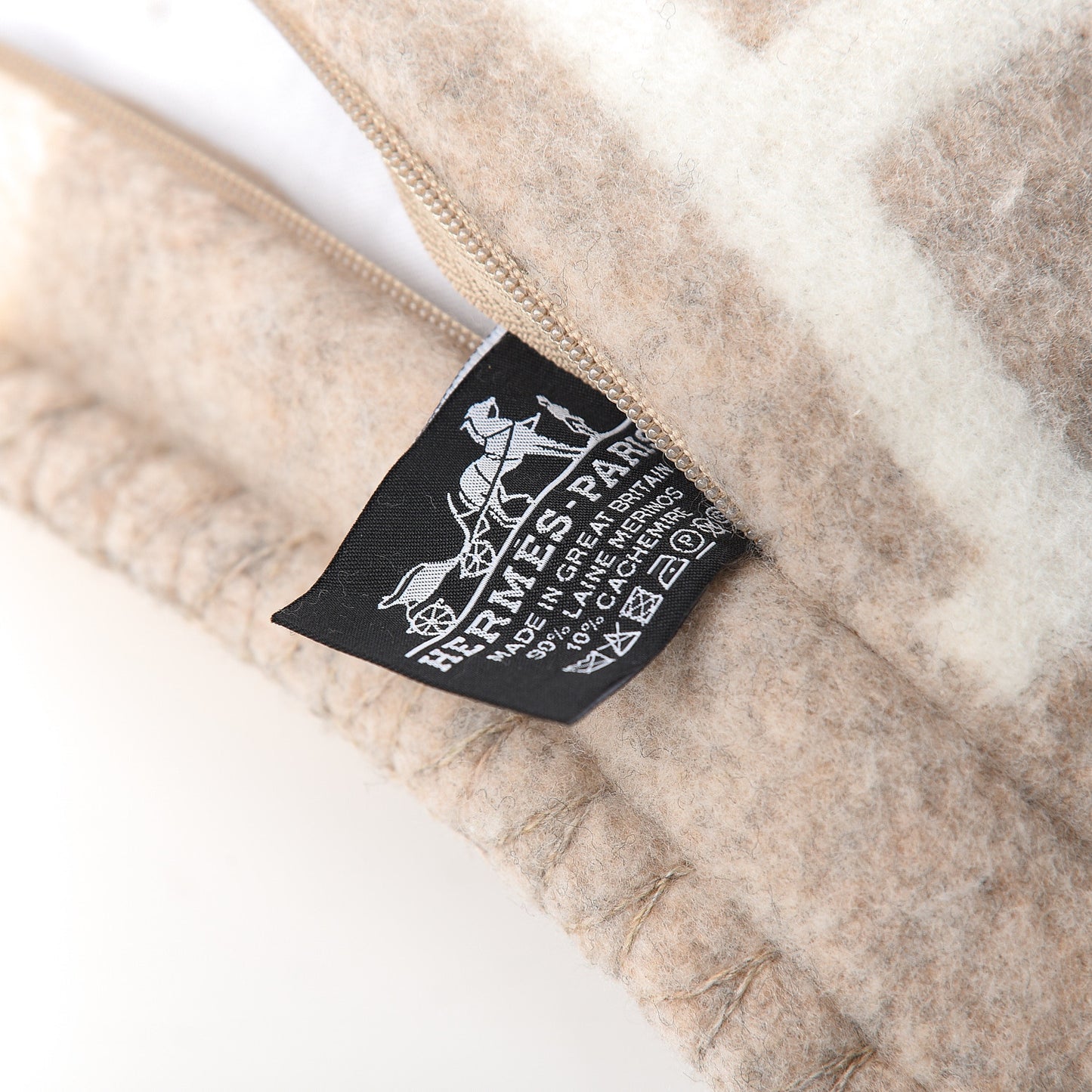 Wool Cashmere Avalon III Pillow PM Coco Camomille