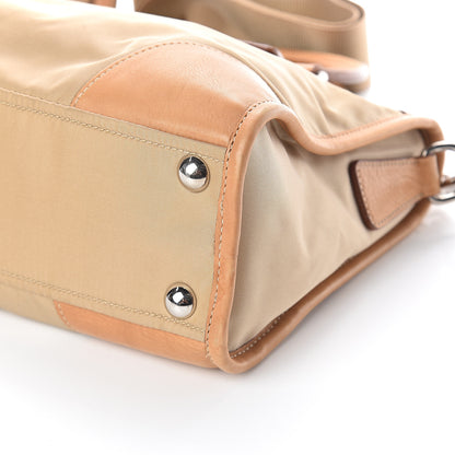 Prada Tessuto Vitello Top Handle Bag Cammello Cuo 8 of 8