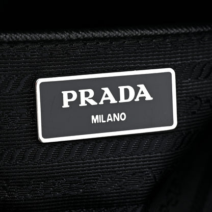 Prada Nylon Vela Saffiano Single Buckle Messenger Shoulder Bag Black 7 of 10