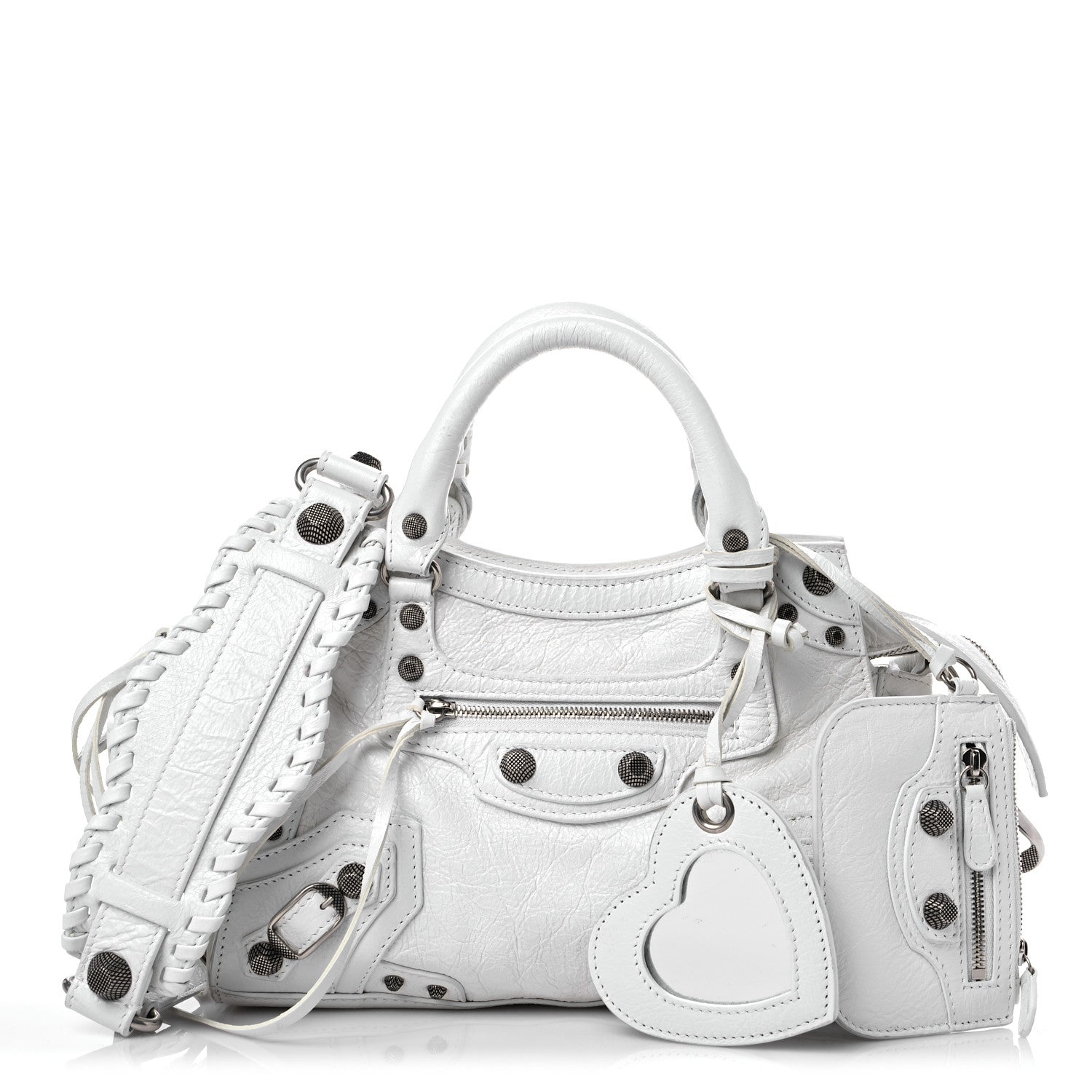 Balenciaga Agneau Arena Neo Cagole Handbag XS Optic White 1 of 8