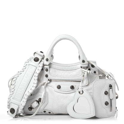 Balenciaga Agneau Arena Neo Cagole Handbag XS Optic White 1 of 8