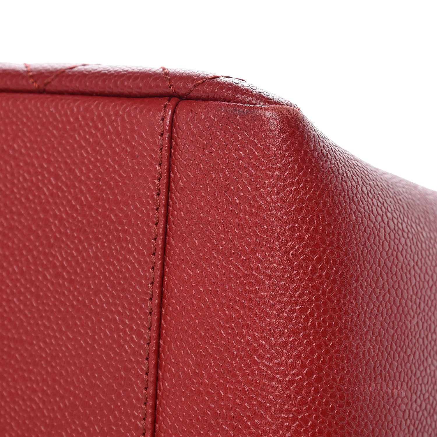 Chanel Caviar Quilted Grand Shopping Tote GST Red 12 of 13
