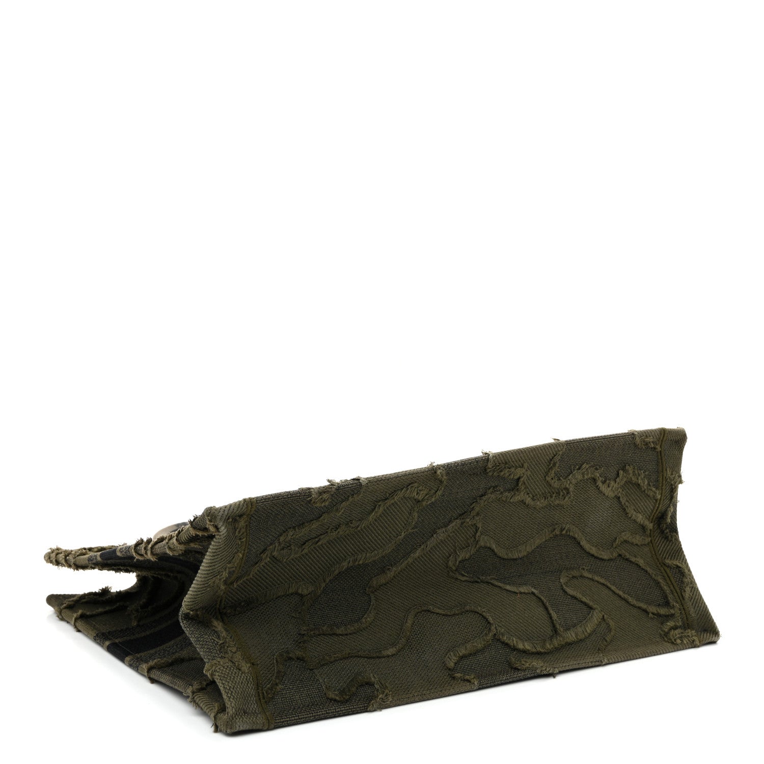 Christian Dior Canvas Embroidered Camouflage Large Book Tote Green 4 of 10