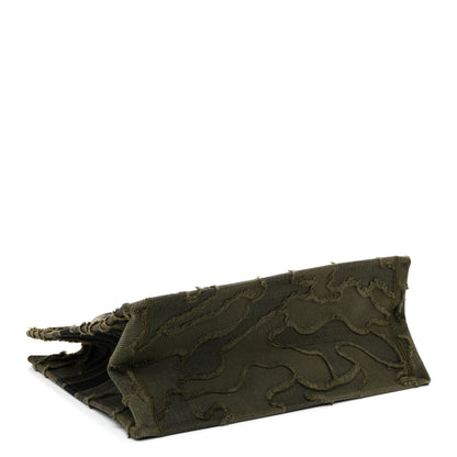 Christian Dior Canvas Embroidered Camouflage Large Book Tote Green 4 of 10