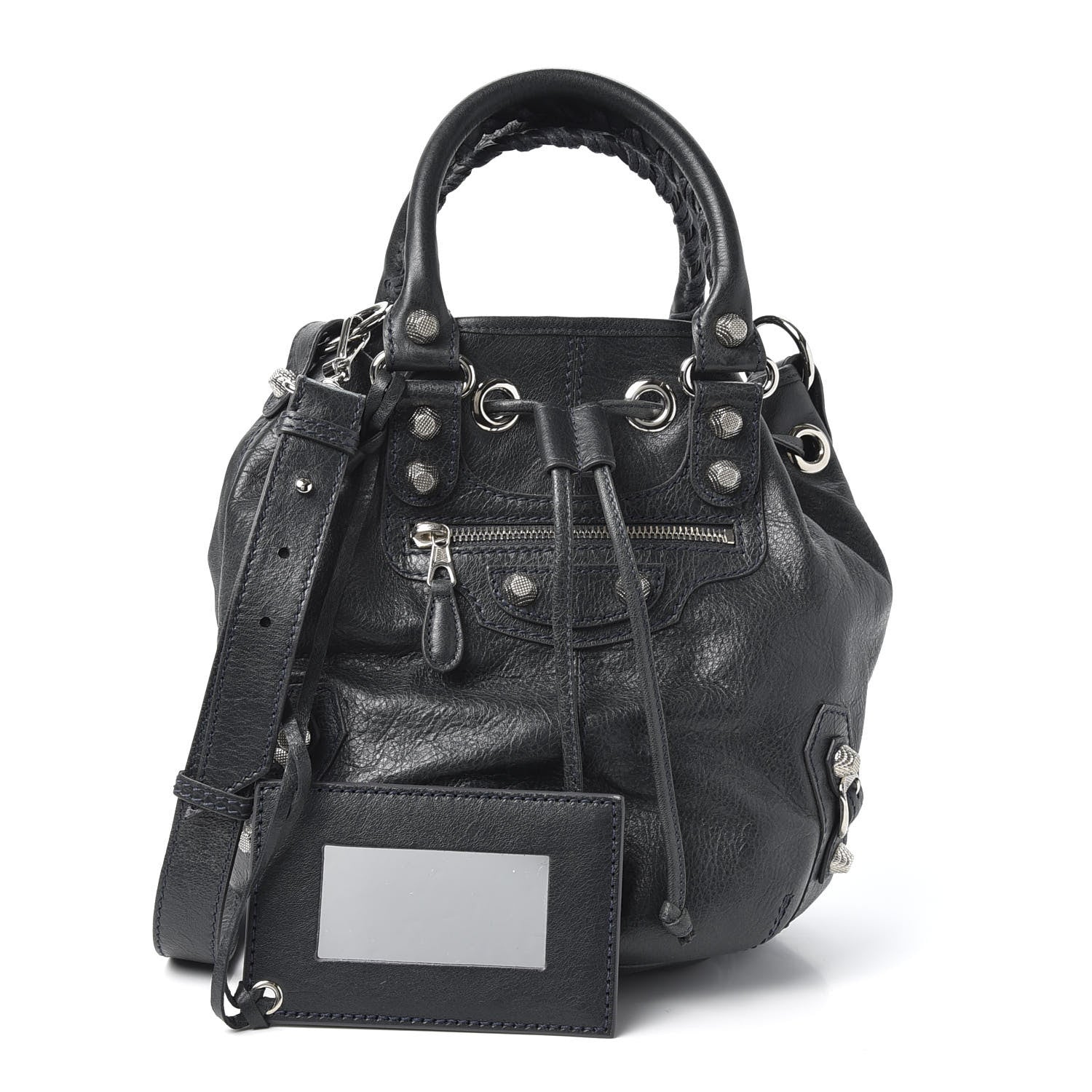 Balenciaga Agneau Giant 12 Silver Hardware Mini Pompon Anthracite 1 of 9