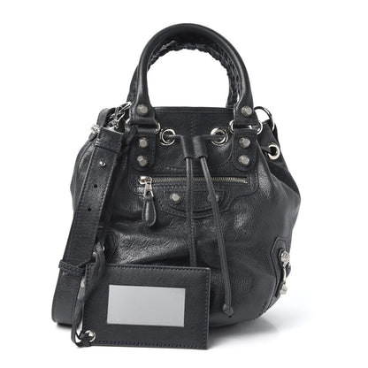 Balenciaga Agneau Giant 12 Silver Hardware Mini Pompon Anthracite 1 of 9
