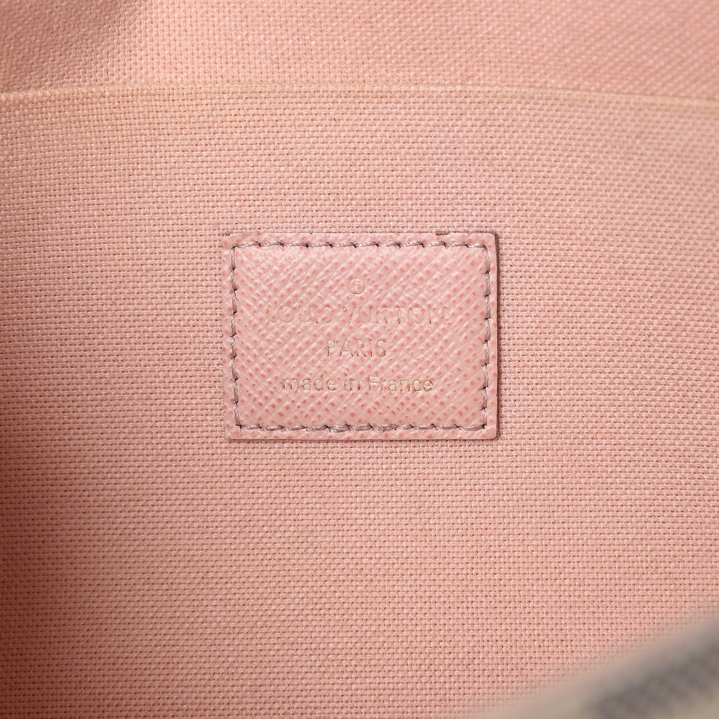 Damier Azur Pochette Felicie Chain Wallet Rose Ballerine