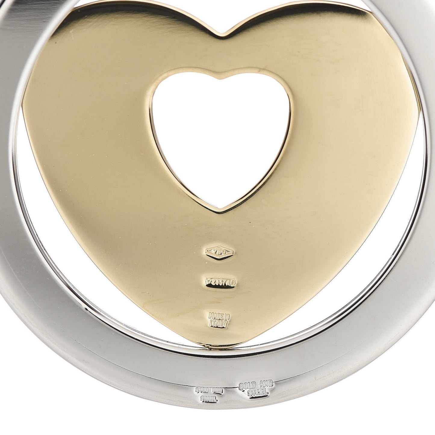 18K Yellow Gold Stainless Steel Tondo Heart Pendant　　
