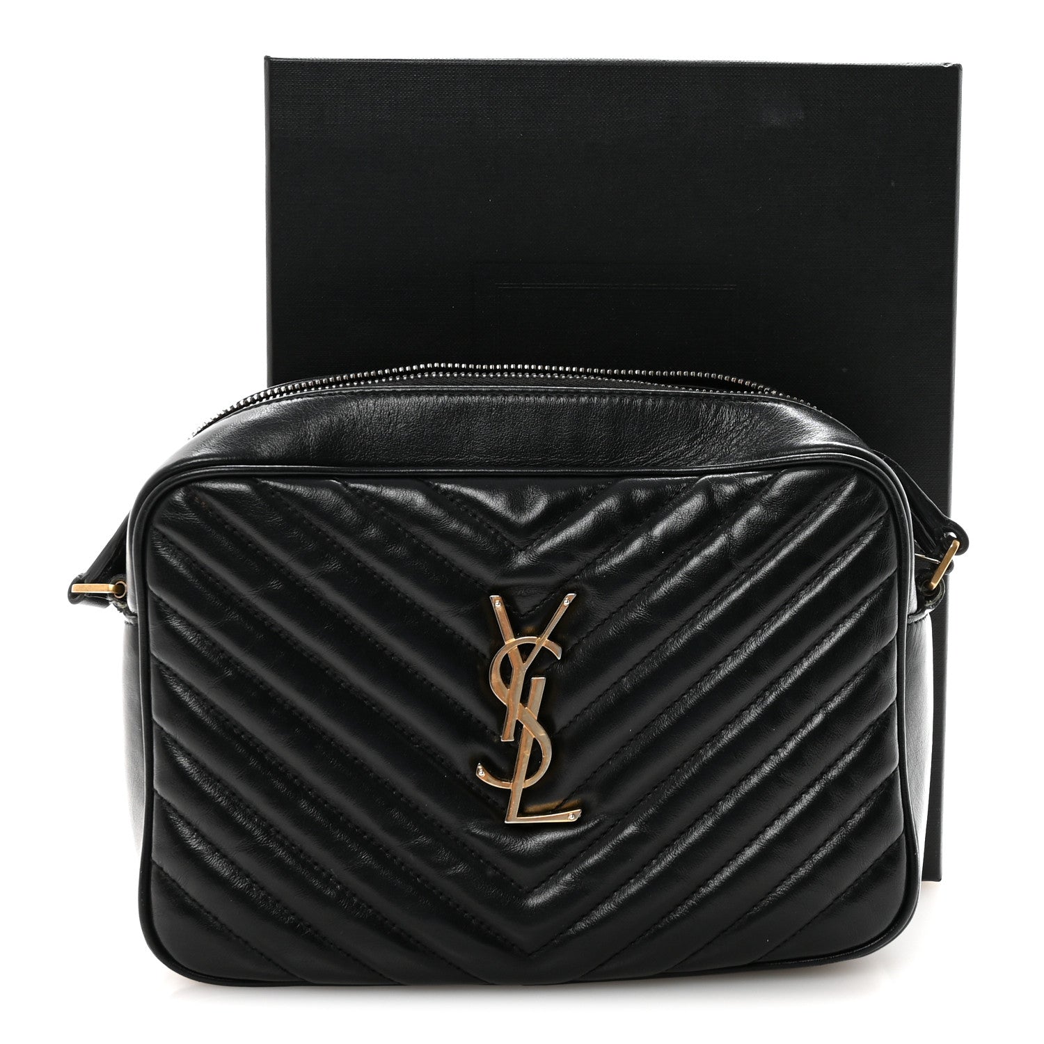 Saint Laurent Calfskin Matelasse Monogram Lou Camera Bag Black 10 of 10