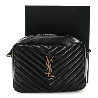 Saint Laurent Calfskin Matelasse Monogram Lou Camera Bag Black 10 of 10