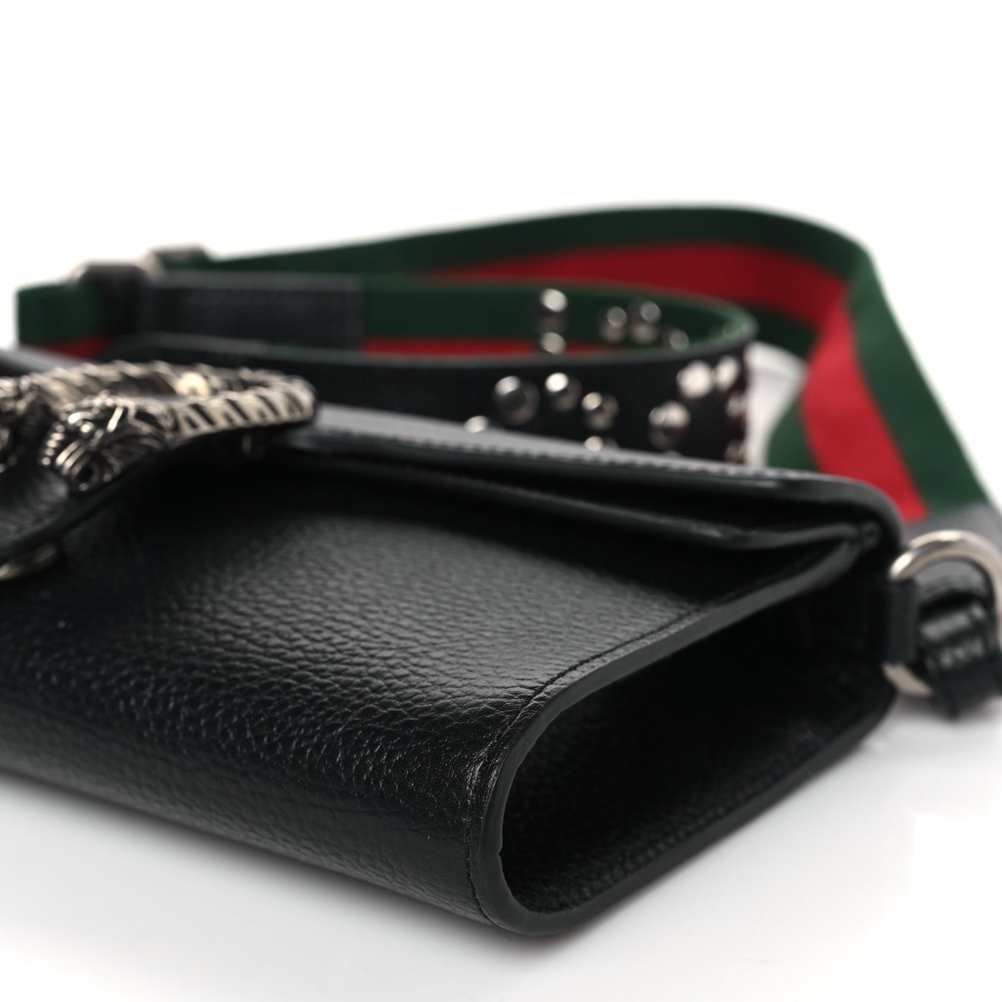 Dollar Calfskin Web Small Dionysus Crossbody Bag Black