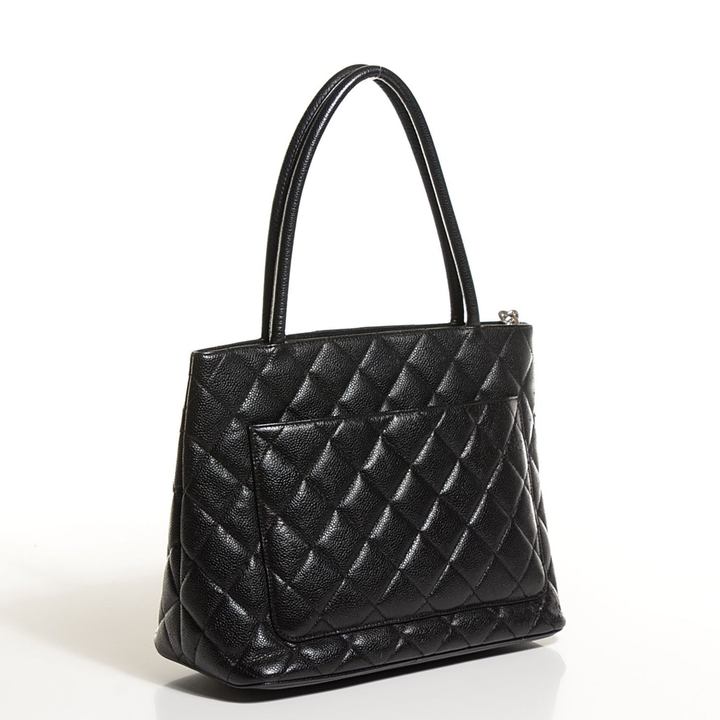 Caviar Quilted Medallion Tote Black