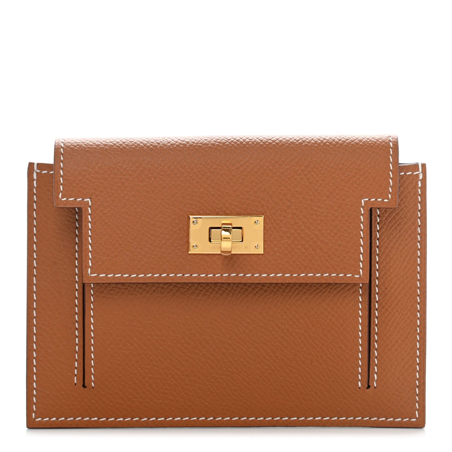 Epsom Kelly Pocket Compact Wallet Gold