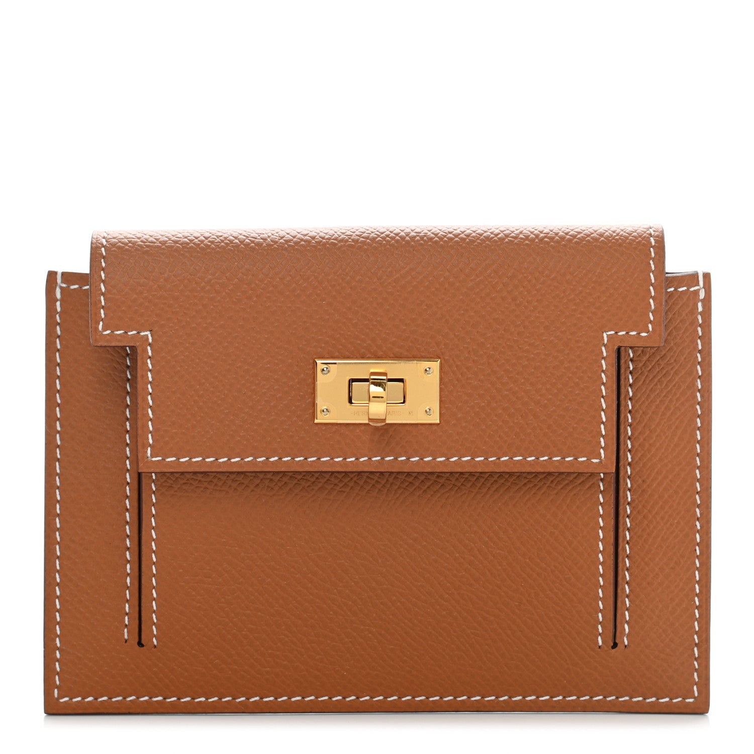 Hermes Epsom Kelly Pocket Compact Wallet Gold 1 of 8