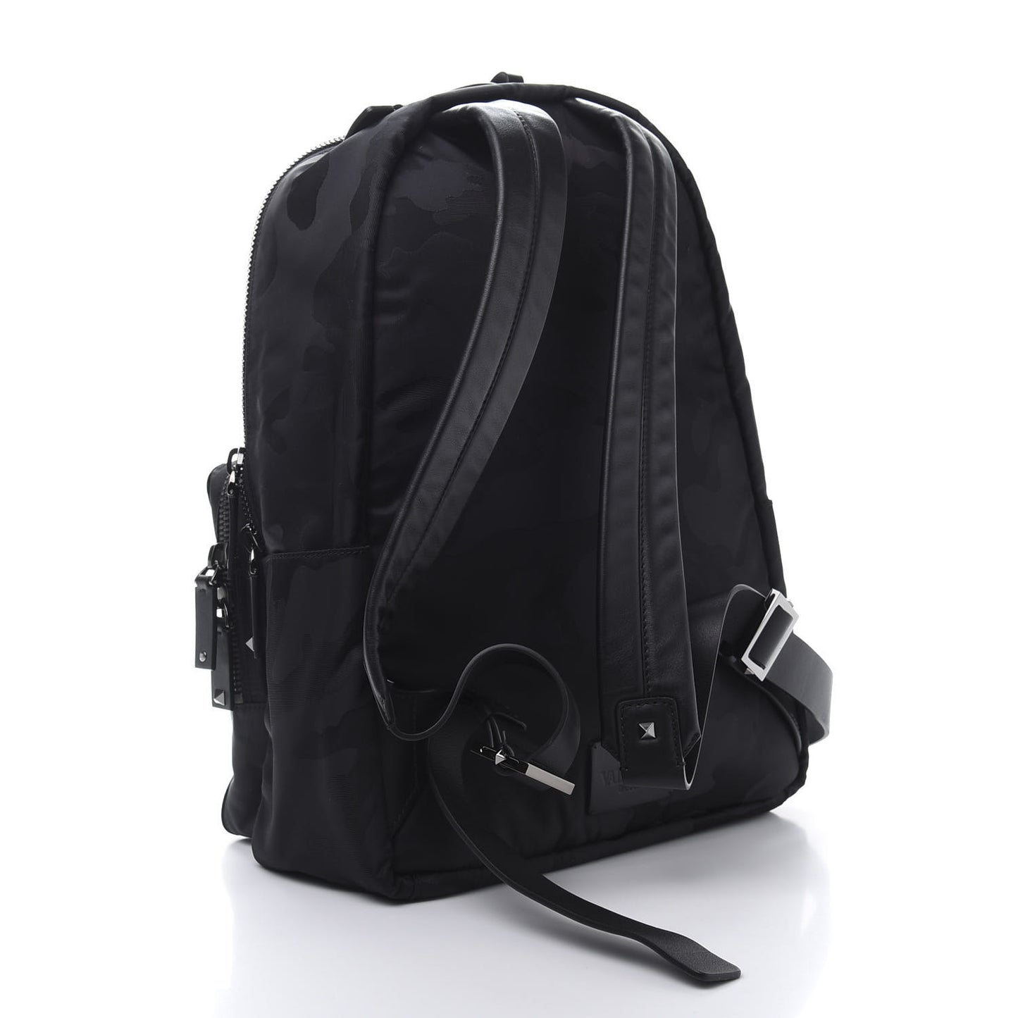 Nylon Camouflage Backpack Black