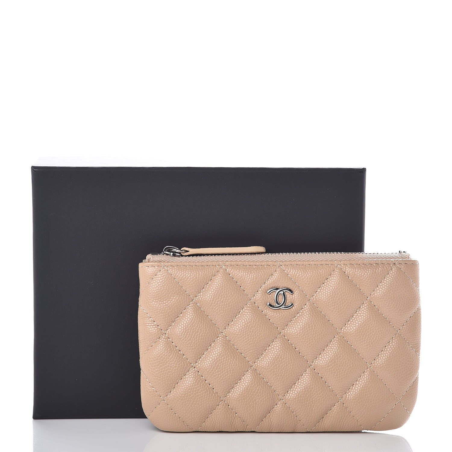 Chanel Caviar Quilted Small Cosmetic Case Beige 8 of 8