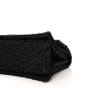 Balenciaga Metallic Tweed Boucle Quilted Small Crush Chain Bag Black 10 of 12